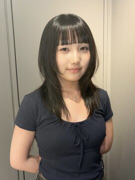 ネロ ヘアサロン 渋谷(NERO HAIR SALON) 【倉田真希】ハッシュカット ぱっつん前髪 ダークブラウン