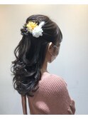 ハーフアップ