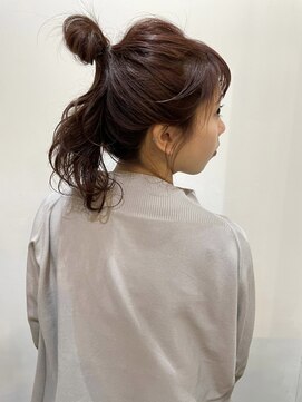 アンバースデー(UNBIRTHDAY) お団子ラフアレンジ/ピンクブラウン●20代30代40代