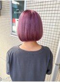 パープルピンクボブヘア[成田駅]