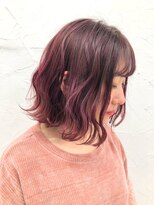プライズ 表参道原宿店(prize)&nbsp;ピンクラベンダーくびれボブ韓国ヘアダブルカラー原宿ショート