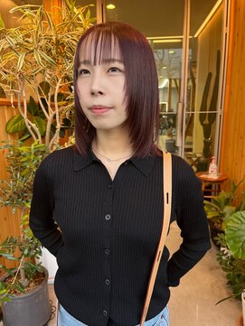 オアシス(oasis) 【oasisマミ】フェイスレイヤーカット/ブリーチなし暖色カラー