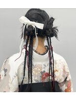 編み込みアレンジ/リボンアレンジ［新宿/パーティーヘアセット］