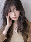 切りっぱなしボブ/エアリーロング/美髪/ピンクブラウン/仙台#26