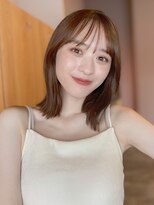 ガーデンヨコハマエスト(GARDEN YOKOHAMA est)&nbsp;こなれミディ　切りっぱなし　外ハネ　前髪　イメチェン