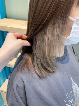 ヘアーメイクオズ(hair make O/S) |mizuho|インナーカラーナチュラルブラウンホワイトベージュ