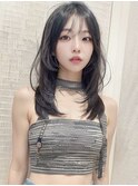 髪質改善顔まわりレイヤーカットネビージュワンレン