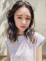 バム 名古屋栄店(BAMM)&nbsp;クセ毛風なニュアンスパーマのミディアムレイヤー【坂根】