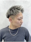 ツイストパーマ/ホワイトメッシュ/ジェットモヒカン