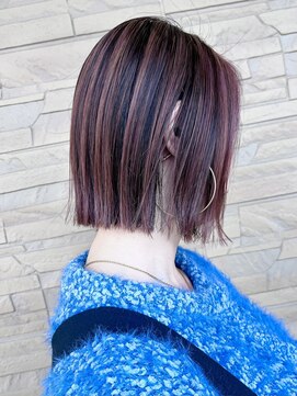 ミュール(mule) ハイライト/ピンク/白髪ぼかし