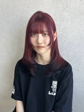 ヘアーディア(Hair...DiA) ボルドー × 裾カラー