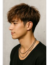 Men'sにはニュアンスパーマが大人気◎[伊勢崎/ショート/ボブ/Men's/眉毛/ブリーチなしダブルカラー]