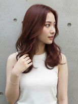 ヘアサロンエムフィス 池袋東口(HAIR SALON M Fe's)&nbsp;レイヤー/前髪カット/池袋/韓国ヘア/ボルドー/ワインレッド