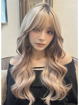 ベル 表参道Terrace(Belle) 抜きっぱなしブリーチ/ホワイトブロンド/ワンホンレイヤー/渋谷