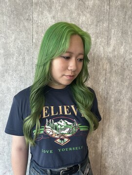 タイドヘアー(tide hair) ライムグリーンカラー