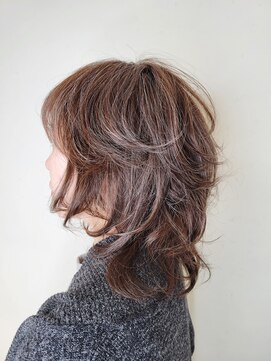 松本平太郎美容室 国立店 40代50代60代×ミディアムレイヤー×イノアカラー