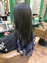 ヘアーラウンジ アンフィ 井土ヶ谷(Hair Lounge Anphi) 毛先カラー/ネイビーブルー