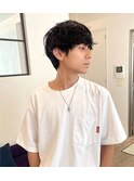メンズ王道マッシュカットニュアンスパーマ（表参道原宿）