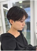 大人ハンサムショート/センターパート