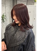 ソヨン 本厚木店(SOYON) 《佐藤遥》韓国風ミディアムレイヤー×ワインレッド