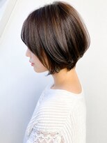 アドラーブル ココロ 新潟(adorable CoCoLo) 韓国風透け感ブラウン小顔ボブ*美フォルム ひし形シルエット♪