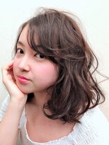 ウェーヴ アズシュガー 浜松佐藤店(wave as sugar)&nbsp;〈wave佐藤店〉ミディアムボブ デジタルパーマ ココアブラウン