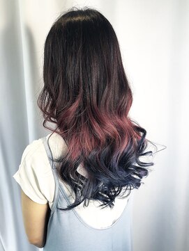 デイジー インデックスヘア 大島店(DAISY index hair) ”DAISY大島店”毛先カラーネイビー ブルー ヴァイオレット