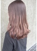 【viewt hair】ピンクベージュ×グラデーション 　福山