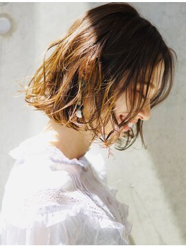 ホヌア(hoNua.) 【hoNua.】ゆるふわ外ハネボブ ハイライト 20代30代40代