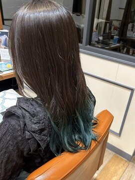 ネオリーブエム(Neolive em;) *裾カラー×グリーン*