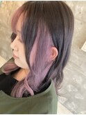griFFica くすみピンク　シースルーバング