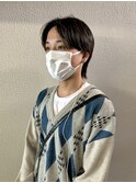 センターパート メンズウルフ
