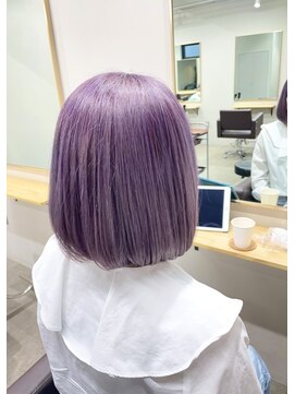 ユウル 横浜(juhl.) ブリーチ/ダークパープル/ダブルカラー/ケアブリーチ/ハイトーン