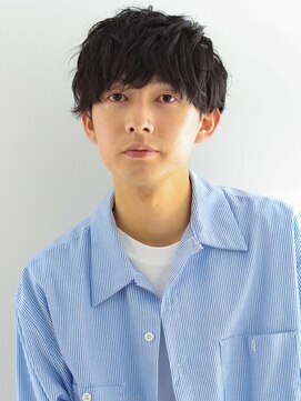 ガリカ 渋谷(Gallica) くせ毛風パーマ×地毛風暗髪カラー/爽やかメンズモテ髪