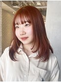 透明感カラーピンクヘアーくすみベージュ_ba490541