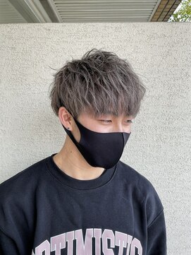 チャプター 問屋町(chapter) ショートマッシュミルクティーグレージュカラーダブルカラー眉毛