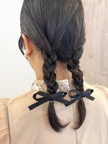 シュピネ(choupinet)&nbsp;みつあみリボン