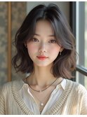 韓国くびれヘア_調布ワイドバング外ハネボブ美髪のススメ