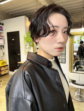 ヌード(NUDE) NUDE10代20代30代ハンサムショート パーマショート黒髪ショート