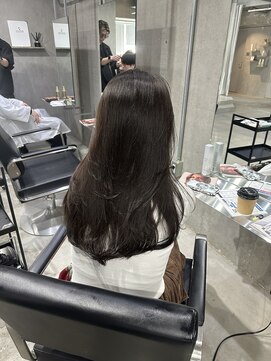 ラック(LUCK) オリーブグレージュ/船橋/くすみベージュ/細めハイライト