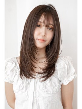 エースハバナ 渋谷(1 HAVANA) ミディアムレイヤー/20代30代大人かわいい/オリーブグレージュ