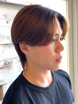 グランデュール 静岡駅前店(GRANDEUR) ニュアンスパーマ/センターパート/ブラウンカラー/静岡メンズ