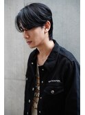 センターパート　爽やかマッシュ　韓国　ウルフ