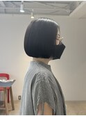艶ボブ/ブルーブラック/ミニボブ/アッシュブラック/表参道/原宿