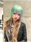 スラッシュカラー/デザインカラー/ブリーチカラー/表参道/原宿