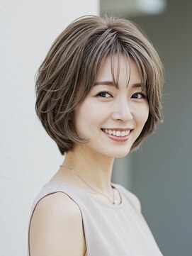 レヴィア(REVIA) 白髪ぼかしハイライトブリーチミルクティーベージュ