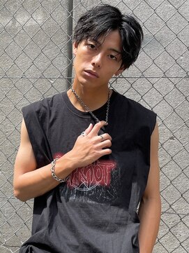 無造作センターパート