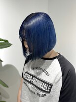 スリット(slit)&nbsp;ディープネイビーブルー×ボブ