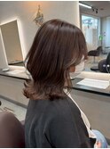 ブラウン×韓国風巻き髪