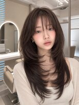 メラ 原宿(MELA) 【韓国レイヤーカット】暗髪でも艶っぽく柔らかいロングヘア